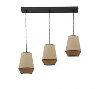 Lampara lineal saco/marron modelo campana 3xe27 regulable fabrilamp