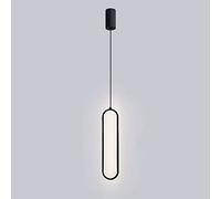 Lámpara lineal ultrafina, lámpara colgante de metal negro, lámpara LED moderna, lámparas de suspensión de tira larga, luces de cabecera de modo de 3 colores, lámparas de techo minimalistas Hgchh