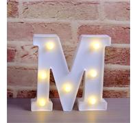 Lámpara luminosa de letras con números del alfabeto, luces LED, decoración nocturna para el hogar, boda, cumpleaños, Navidad, fiesta (M,20,8 cm)