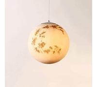 lámpara Luna 8 Pulgadas Planeta Tarro Techo de la Tierra Lucinier Nordic Creative Haning Iluminación para Office Bar Cafe, Sun Venus Jupiter Urano Mars Saturno Suspension Wire Li/Moon