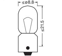 OSRAM Spain 3893 Lámpara Original Ba9S 12V 4W T4W