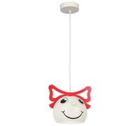 Lámpara Manta Blanco Rojo Ø 16,5CM E27 Ajustable Pendelleuchte Habitación