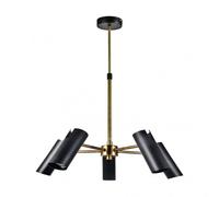 Lampara marrakech 5xgu10 negro/cuero regx58x58 cm orientable