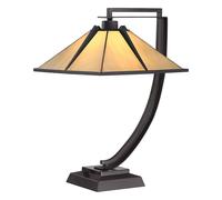 Lámpara Mesa Tischleuchte Chupitos Metal 55CM Alto E27 en Bronce Tiffany Estilo