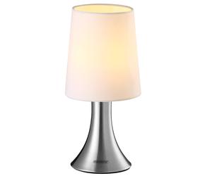 Lámpara mesita de noche Cahaya metal táctil 3 modos