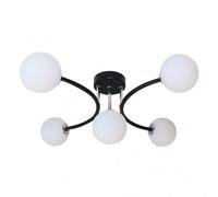 Lampara modelo la habana de 5 luces en color negro/cromo fabrilamp