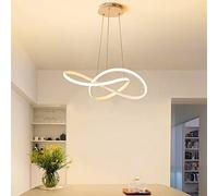 Lámpara Moderna de lámpara Moderna con liderazgo LED Moderno con diseño Irregular de 3 Anillos para el Comedor de la Isla de la Cocina Candelera LED Circular contemporánea en Acabado 50x50 cm (20x20