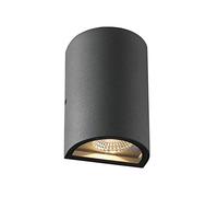 Lámpara moderna de montaje en pared, moderna lámpara de pared con iluminación semicircular de doble cabezal para colgar en la pared interior y exterior, fuente de luz LED de 10 W, cuerpo de lámpara