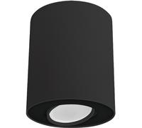 Lámpara Moderna Versátil Redonda De Metal Negra MILENA Para Pasillo Y Escalera