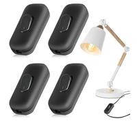 Lámpara negra con interruptor torpedo, bipolar, 2 A, cable balancín