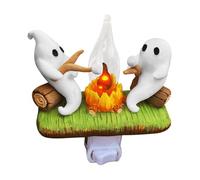 Lámpara Nocturna de Reunión de Fantasmas de Halloween | Lámpara Nocturna de Reunión de Fantasmas en Fogata | Decoración Luminosa Multifuncional De Escena Para Entrada Salón Dormitorio Mesa Hogar