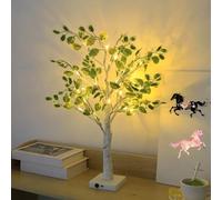 Lámpara nocturna LED con forma de árbol - Adorno simulado de planta verde para dormitorio, oficina y decoración de fiestas festivas
