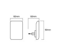 Lámpara nocturna LED para enchufe OSRAM LUNETTA GLOW blanco plástico