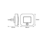 Lámpara nocturna LED para enchufe OSRAM LUNETTA HALL Sensor PIR blanco