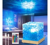 Lámpara Océano, Lampara Aurora Boreal 16 RGB, Proyector de Ocean Lamp recargable por USB, Luz Aurora con Mando a Distancia, Lámpara de Olas de Agua para Decoración de Habitaciones, Regalo para Niños
