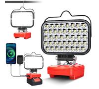 Lámpara para batería Einhell de 18 V, foco luminoso para construcción, luz LED portátil para batería Einhell, luz de trabajo, accesorios para obras de construcción, reparación de coches, camping (sin