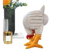 Lámpara para huevos de gallina - Lámpara para gallinas que pone huevos | Luz nocturna de pollo con huevos en la parte trasera | Decoración de luz nocturna regulable de resina para Navidad, Pascua