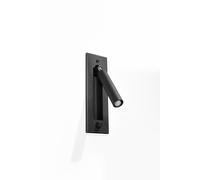 Lámpara para Leer Aplique Interior Ajustable Pantalla Negro H:20CM G9 Cama