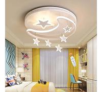 Lámpara para niños Lámpara de Techo LED Regulable Moderna Lámpara de Techo Colgante con Forma de Estrella y Luna Lámpara de Dormitorio para niñas y niños Habitación para bebés Habitación para niños