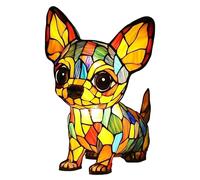 Lámpara para perro pequeño - Decoraciones de luz nocturna LED, Iluminación de resina con temática canina, acento de mesa artística teñida, iluminación de noche suave | Perfecto para leer acampar,