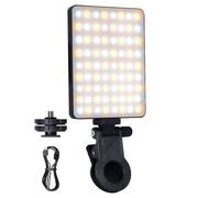 Lámpara para teléfono - Lámpara selfie portátil con 60 LED con pinza - Iluminación fotográfica 3 modos Streaming Maquillaje Noche Blog Viaje