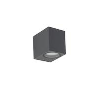 Lámpara Pared Exterior Downlight Jardín Gris Metal GU10 IP44 H: 8 CM Luz de