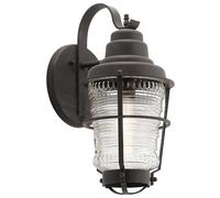 Lámpara Pared Exterior Vintage IP44 45,7 CM Alto Aluminio Cristal E27 Luz
