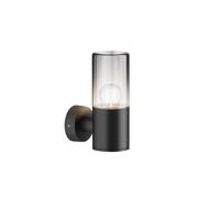 Lámpara Pared Jardín Aluminio Cristal Grafito IP54 H:21CM E27 Wandleuchte
