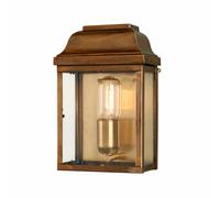 Lámpara Pared Latón Cristal IP44 Vintage Hecho a Mano Jodie Exterior Puerta Casa