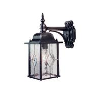 Lámpara Pared Vintage Kirchenglas Negro Plata IP43 Antiguo Fuera Hof Casa Farola