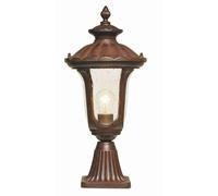 Lámpara Pedestal Cristal Acero H: 51cm Uso Al Aire Libre Rústico Jardín