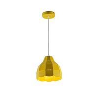 Lámpara pendiente de hierro hueco moderna nórdica amarilla de un solo cabecera colgante ajustable para la sala de estudio de la isla de cocina de restaurantes lámpara de techo de la sala de estudio