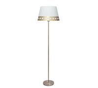 Lampara pie salon dalia 1xe27 blanco/oro de fabrilamp.