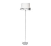 Lampara pie salon dalia 1xe27 blanco/plata de fabrilamp.