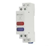 Lámpara piloto LED de 230 V CA con fijación de riel DIN para monitoreo de energía en sistemas de control de procesos industriales (rojo+azul)