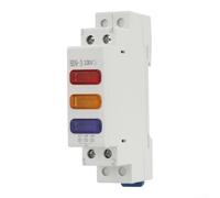 Lámpara piloto LED de 230 V CA con fijación de riel DIN para monitoreo de energía en sistemas de control de procesos industriales (rojo+amarillo+azul)