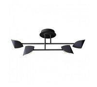 Lampara plafon aluminio color negro serie capuccina 80cm