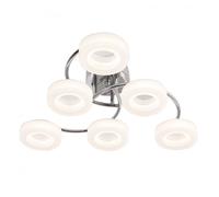 Lampara plafon metal color cromo serie tokio 61.6cm 17.5 cm