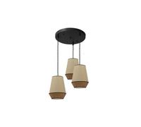 Lampara plafon metal color negro serie campana 36cm