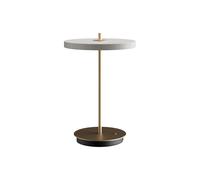 Lámpara de mesa recargable LED UMAGE Asteria Move gris niebla/latón 31 cm