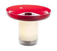 Lámpara Portátil Bontá Rojo con Plato de Cristal