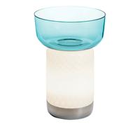 Lámpara Portátil Bontá Turquesa con Cuenco de Cristal