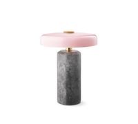Lámpara Portátil de Viaje , Mármol Plata y Rosa