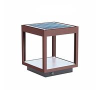 Lámpara portátil LED SOLAR para exterior/jardín de aluminio 3,5W 3000K 120º color CORTEN modelo VISOR de Beneito Faure