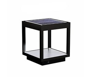 Lámpara portátil LED SOLAR para exterior/jardín de aluminio 3,5W 3000K 120º NEGRO modelo VISOR de Beneito Faure