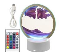 Lámpara Quicksand Motion - Luz USB tridimensional con líquida, pantalla calmante con que fluye, acento artístico en el escritorio | Decoración de mesa moderna para oficina en casa