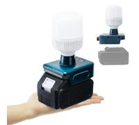 Lámpara recargable para Makita 18V batería, 12W luz de trabajo con E27 Bulbs ajustable 150-1300LM LED proyector, linterna para Makita 18V Litio BL1860 BL1840 BL1830 para la obra etl