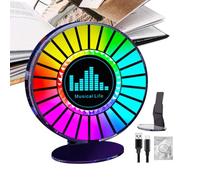 Lámpara RGB recargable controlada por sonido, iluminación de atmósferas, luces interiores del coche, lámpara de ambiente ritmo, adecuada para automóviles, juegos y fiestas
