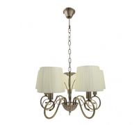 Lampara salon modelo amsterdam 5xe14 cuero regx45x45 cm fabrilamp