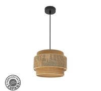 lampara samoa de 1 luz con doble pantalla marron